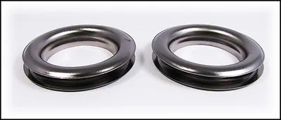 2pc. Large #12 (1.5  Hole) Gun Metal Curtain Grommets With Washers • $5.49