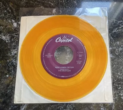 MINT Beatles HERE COMES THE SUN/OCTOPUS’S GARDEN ‘94 Jukebox Colored 45 7”ORANGE • $44.95