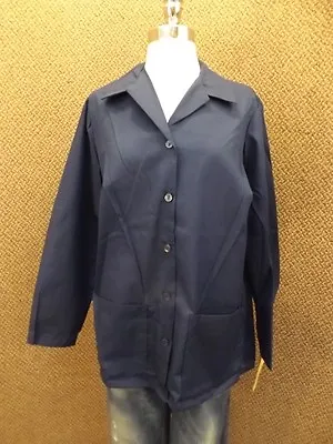 NEW Vtg USA Made Dark Blue Lab Coat Sz 40 Smock Scrub Medical Art Chef Jacket • $17.99