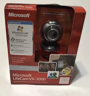 Microsoft Lifecam VX-3000 USB 2.0 Webcam Camera With Microphone New • $15.95