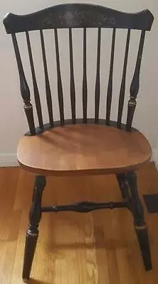 Fabulous Vintage Solid Wood Spindle Back Dining Side Chair - VGC - GREAT DESIGN • $149.99