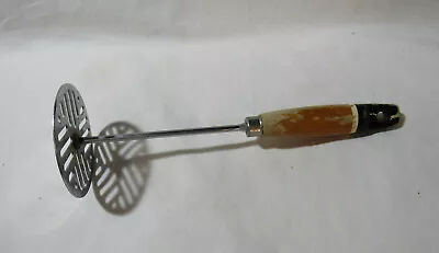 Vintage Wood Handle Masher Ricer Stainless Steel. 9   • $4.95