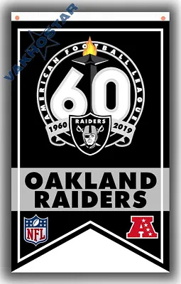 Oakland Raiders Football Team Memorable Fan Flag 90x150cm 3x5ft Best Banner • $14.95