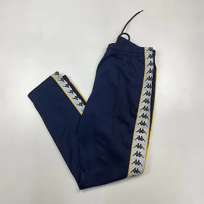 Kappa Dark Blue Tape Track Bottoms  Size M • £20.95