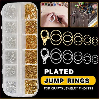 800x Jump Rings Split Lobster Clasps Hooks For DIY Jewelry Making Necklace AU • $8.28