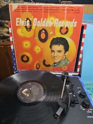 1958 ELVIS PRESLEY LP Elvis Golden Records RCA Victor TESTED Plays Fine  • $15