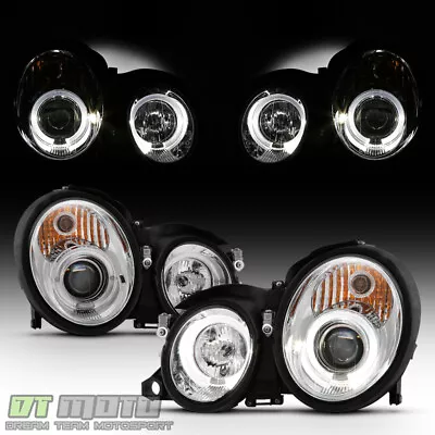 1998-2002 Mercedes W208 CLK320/430/55 AMG LED Dual Halo Projector Headlights Set • $278.99