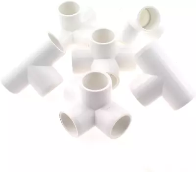 6Pcs 1/2 Inch 4 Way PVC Fitting Pipe Corner Elbow For Greenhouse Shed Tent Conne • $29.99