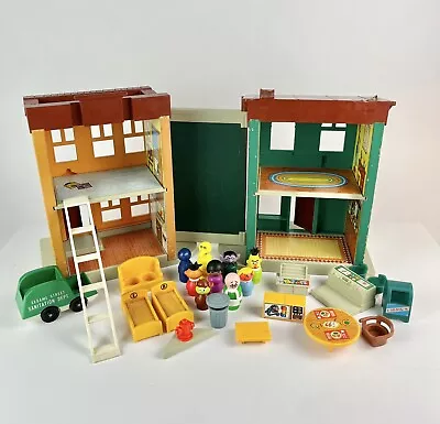 Vintage 1974 Fisher Price Little People Play Family Sesame Street House #938 • $130