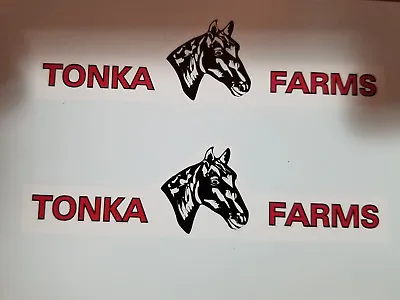 Tonka Truck Farms Horse Trailer  Peel And Stick Vinyl Decal Set • $8