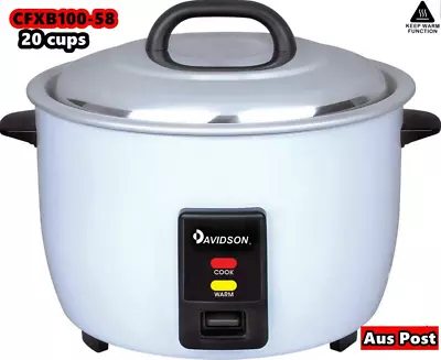 $123.50 • Buy Davidson Commercial Electric Rice Cooker 3.6L/20Cups Cooking/Keep Warm