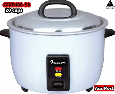 Davidson Commercial Electric Rice Cooker 3.6L/20Cups Cooking/Keep Warm • $130