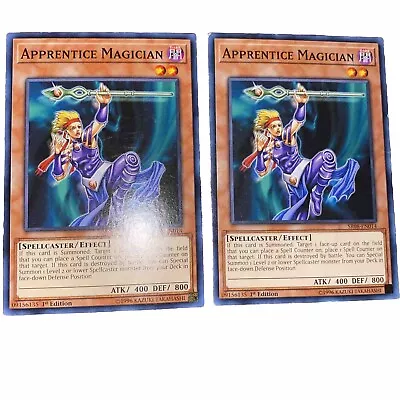 Yu-Gi-Oh! TCG Apprentice Magician Magician's Force MFC-066 1st Edition Rare X2 • $0.01