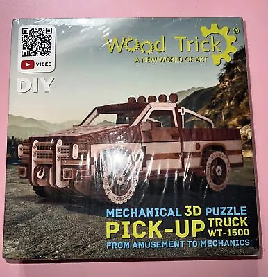 Wood Trick Pickup Toy Truck Model Kit WT-1500 Mechanical Puzzle • $17