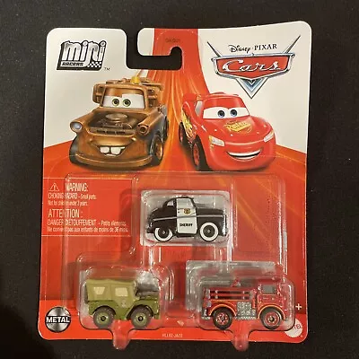 Disney Pixar Cars Mini Racers 3 Pack - Sarge Red Sheriff • $20