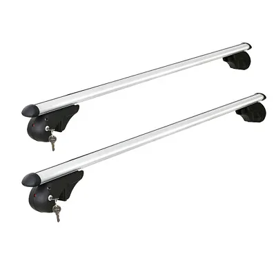 Universal Car Roof Rack Cross Bars Aluminium Silver Adjustable 120cm Bar Racks • $66.90