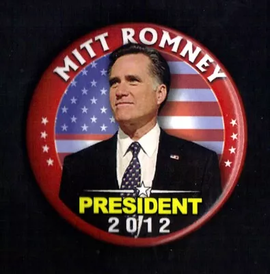 2012 Mitt Romney 2-1/4  /  N.G. Slater  Presidential Campaign Button(Pin25) • $3.25