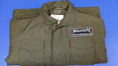 New Rare Megadeth Size Medium Regular Rothco 2013 Tour Od Green Jacket Coat M65 • $129.99