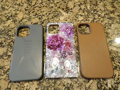 Lot Of 3 Case For IPhone 13 Pro Max / 12 Pro Max Apple Leather UAG Flower NICE • $25