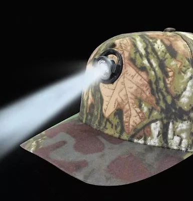 $22.95 • Buy 1 Watt LED Baseball Cap Light Camo Batteries Inc Adjustable Angle HandsFree Work