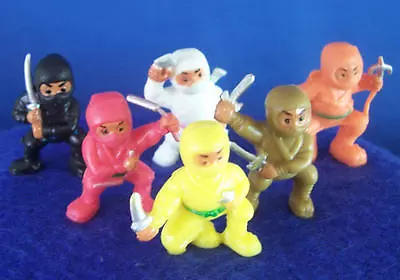 New Mini Ninja Martial Arts Battle Figure Set Of 6 Fighters Cake Topper Favors • $10.99