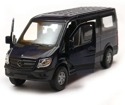 Mercedes-Benz Sprinter Traveliner Car Model Diecast Toy Blue 1:34-1:39 Welly • £11.75