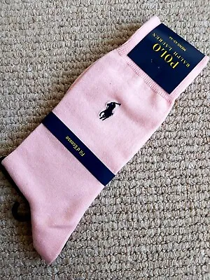 POLO RALPH LAUREN Powder Pink Fil D'Ecosse Ankle Socks 39-42 43-46 6-8 9-11 RL2 • £22.50