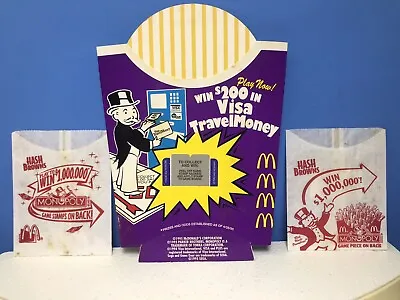 Vintage 1995/98/99  McDonald’s French Fry-Hash Brown Holder/Sleeve Monopoly • $9.99