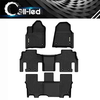 Floor Mats For 2022-2024 Jeep Wagoneer 8 Passenger Model 3 Row TPE Liners Set • $64.99