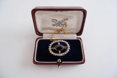 £267 • Buy Suffragette Edwardian 9ct Gold Brooch, Safety Chain  - C1900's, 3.67g H.m's, Box