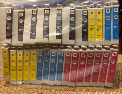 27 EMPTY & NEVER REFILLED Epson Ink Cartridges (126 & 127) • $30