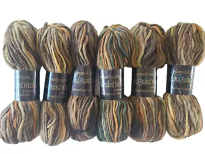 6 Skeins Plymouth Handpaint Wool Super Bulky 100% Wool Yarn #190 Lot 13 • $9.99