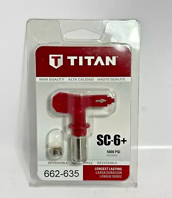 Titan 662-635 Airless Paint Spray Tip SC-6+ 5000 Psi Reversible Orifice • $19.95