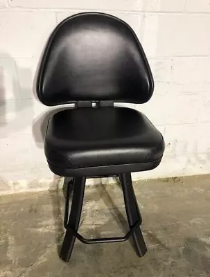 Mlp Seating Corp Swivel Seat / Chair All Black Vinyl Material 40  Tall • $60