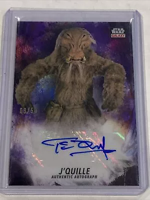 2021 Star Wars Galaxy Purple Refractor Autograph 09/50 J'Quille Tim Dry Auto • £38.61