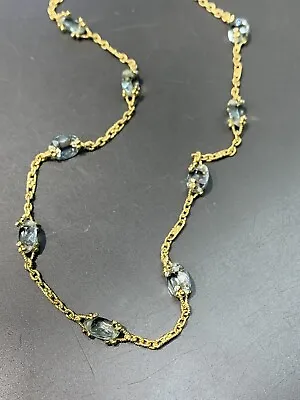 Judith Ripka 18k Gold Two Sided Diamond Priolite Sautoir Necklace • $2750