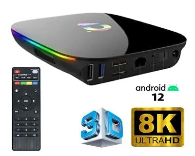 D9 PRO 2.4G/5G WIFI 4K HD Android TV Box, memoria: 8 GB + 128