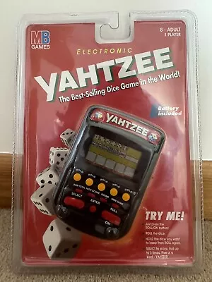 MB Games Yahtzee Electronic LCD Dice Game Hasbro Vintage 1998 - BRAND NEW Sealed • £57.95
