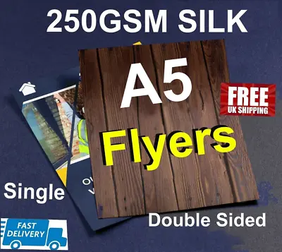 £9.95 • Buy Flyers Leaflets Printed Full Colour 250gsm Silk 148mm X 210mm / A5