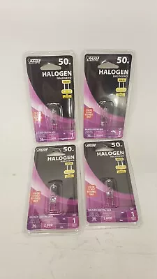 4 Pack Feit Electric BPQ50T4 Halogen Lamp 50W 12V Bipin  • $14