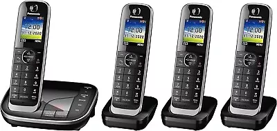 Panasonic KX-TGJ324EB Digital Cordless Telephone With 4 Handsets: FREE P&P • £24.99