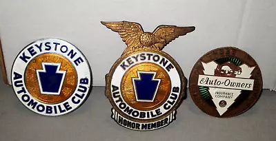 3-vintage Car Enamel Hood-sign-radiator-club Badges-emblem Keystone-1930-40 • $139.99