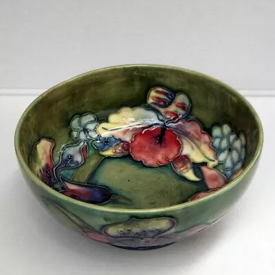 £145 • Buy MOORCROFT POTTERY Orchid Pattern FRUIT BOWL