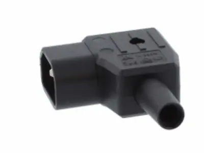 Left Angle Rewireable Iec C14 Plug 3 Pin Male Mains Power Kettle Connector 10a • £6.58
