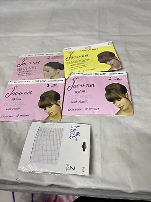 Lot Various Vintage 1950 Nylon Hair Nets Used ? Original Packages Retro • $14.99