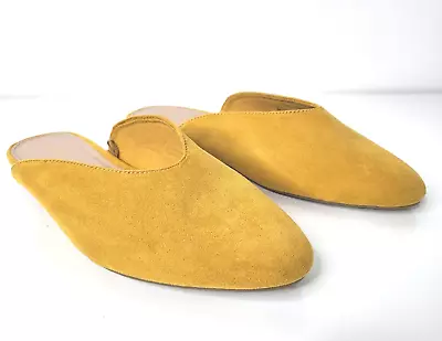 £9.68 • Buy Old Navy Round Toe Mule Faux Suede Slip On Shoes Women's Size 7 Flats Mustard