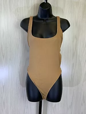 L*Space Ridin' High Mayra Ribbed Swimsuit Women's Size 10 Camel NEW MSRP $180 • $19.99