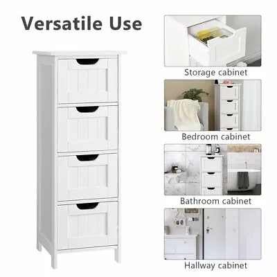 $59.99 • Buy Chest Storage 4 Drawers Dresser Bedroom Cabinet Furniture Organizer Bathroom
