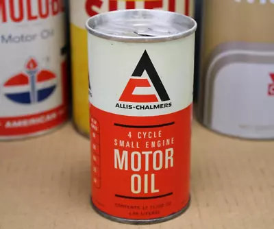 FULL NEAR MINT * Early 1960s Era ALLIS CHALMERS MOTOR OIL Old All Metal Oil Can • $96