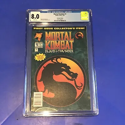 Mortal Kombat #1 CGC 8.0 Newsstand Cover 1ST PRINT APPEARANCE Malibu Comics 1994 • $132